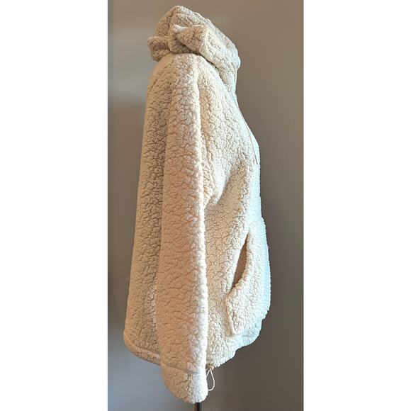 Cabin Fever by Ramatex Sherpa Pullover Hoodie Size Small 1/4 Zip Kanga Pocket - Picture 5 of 8